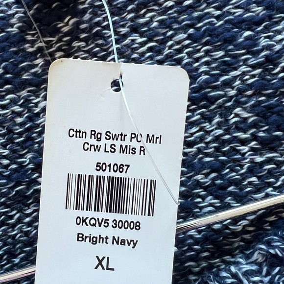 L.L. Bean | NWT Navy Blue Knit Long Sleeve Sweater - Picture 6 of 6